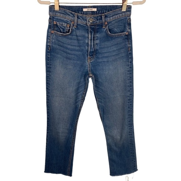 grlfrnd Grlfrnd Addison Straight Cropped Jeans Sz 25 - Picture 2 of 9